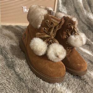 Polo Ralph Lauren Brown Fur-Lined Boots for size 10